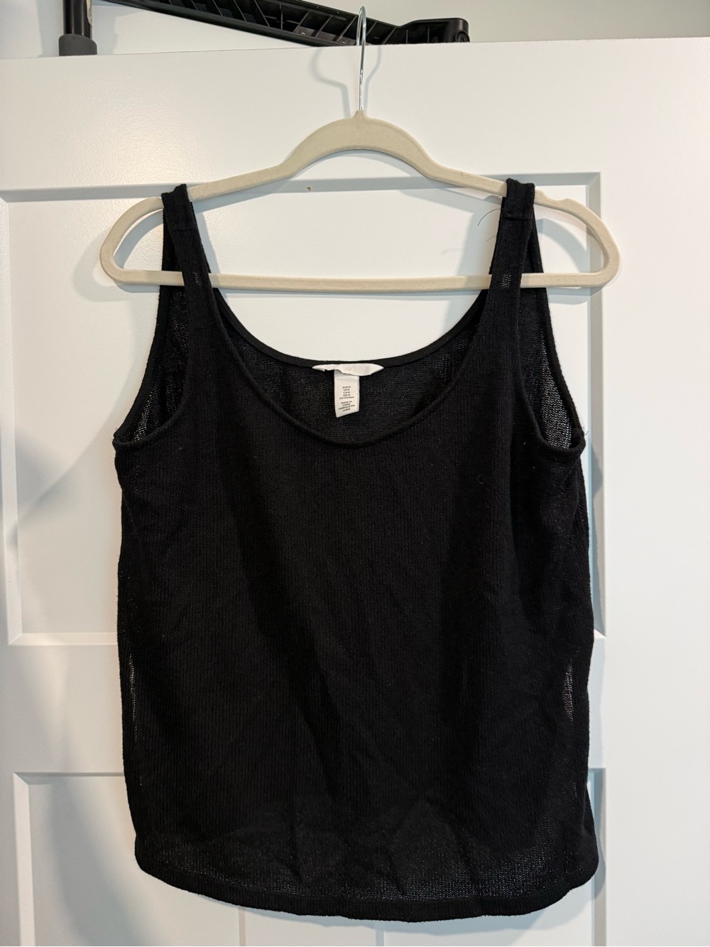 H&M Black Scoop Neck Knit Tank Top